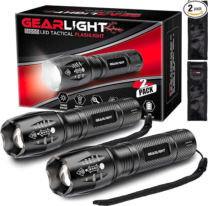 Compact tactical LED flashlight for everyday carry and emergency use